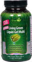 Living Green Liquid (Жидкость)-Gel (Гель) Multi™ For Women -- 120 Liquid Softgels (Жидкие мягкие капсулы) Irwin Naturals