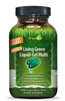 Living Green Liquid (Жидкость)-Gel (Гель) Multi™ For Men Economy Size -- 120 Liquid Softgels (Жидкие мягкие капсулы) Irwin Naturals