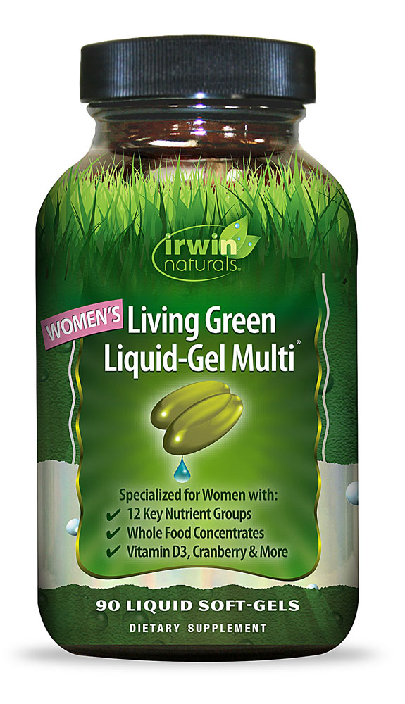 Living Green Liquid (Жидкость)-Gel (Гель) Multi™ For Women -- 90 Liquid Softgels (Жидкие мягкие капсулы) Irwin Naturals