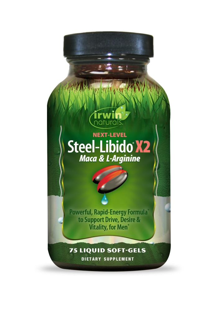 Next-Level Steel-Libido X2 -- 75 Liquid (Жидкость) Gel Capsules (Капсулы) Irwin Naturals