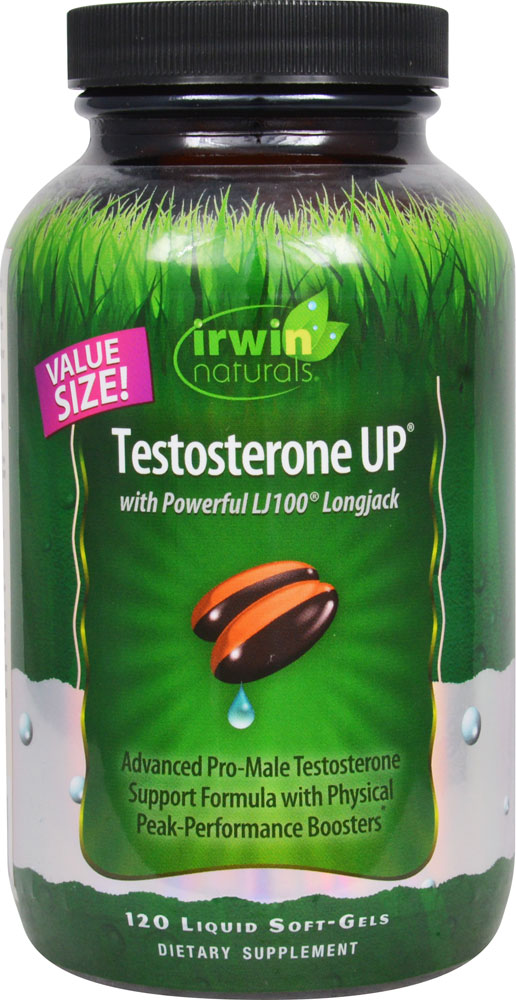 Testosterone UP® -- 120 Liquid Softgels (Жидкие мягкие капсулы) Irwin Naturals