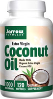 Кокосовое масло первого холодного отжима Jarrow Formulas — 1000 мг — 120 мягких капсул Jarrow Formulas