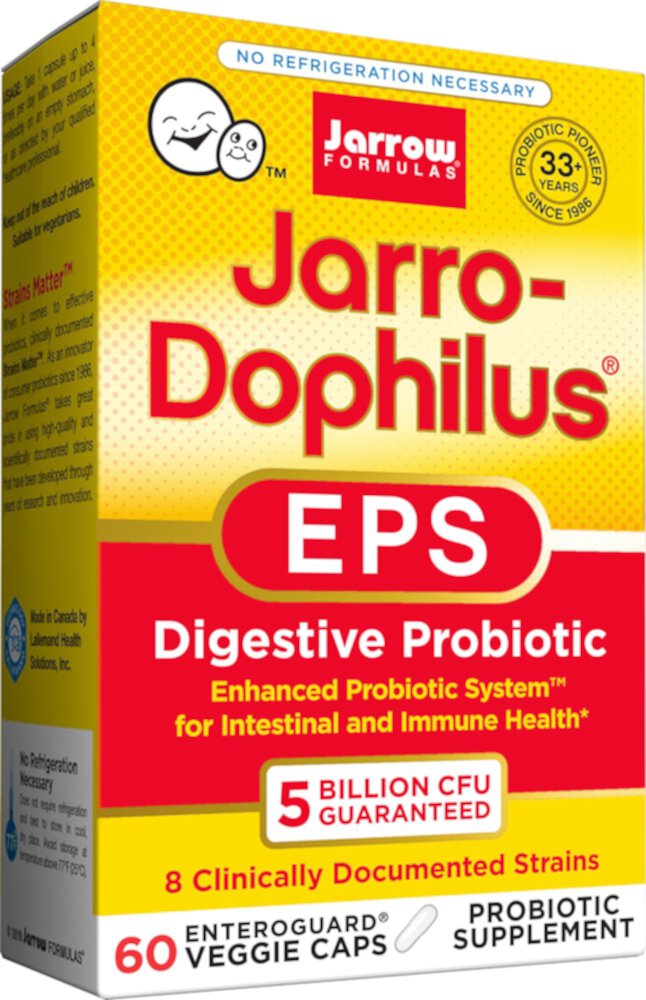 Jarro-Dophilus EPS® — 10 миллиардов КОЕ — 60 растительных капсул Jarrow Formulas