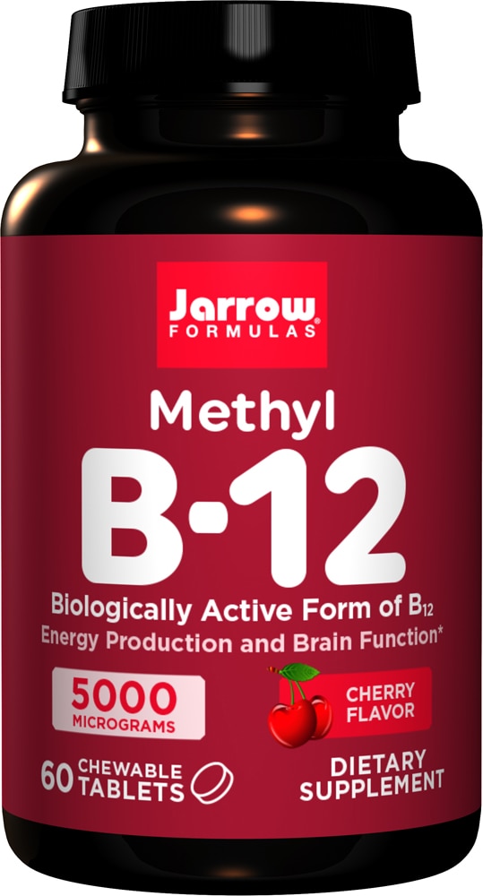 Methyl B-12 Cherry -- 5000 mcg - 90 Chewable Tablets (Жевательные таблетки) Jarrow Formulas