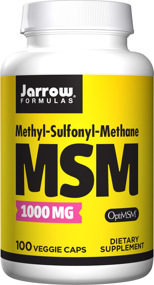 MSM -- 1000 mg - 100 Veggie Capsules (Капсулы на растительной основе) Jarrow Formulas