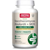 Jarrow Formulas Saccharomyces Boulardii Plus MOS – 5 миллиардов – 180 растительных капсул Jarrow Formulas