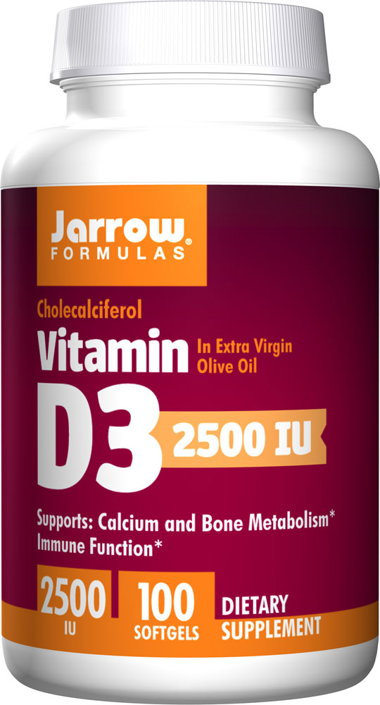 Immune Support Vitamin D3 -- 2500 IU - 100 Softgels (Мягкие капсулы) Jarrow Formulas