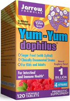 Yum-Yum Dophilus Natural Raspberry -- 1 billion CFU - 120 Chewable Tablets (Жевательные таблетки) Jarrow Formulas