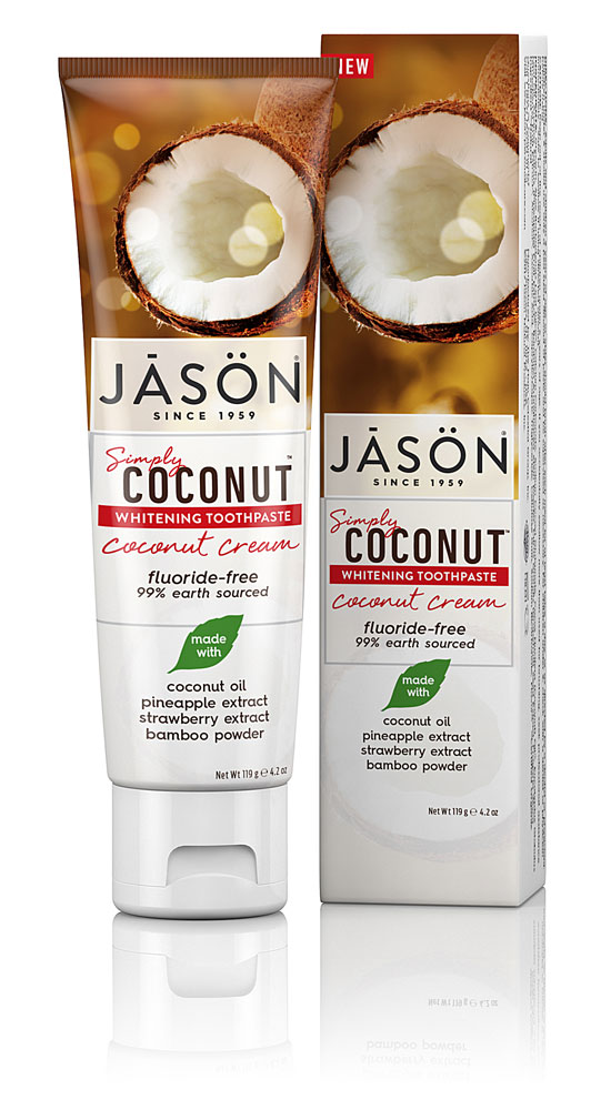 Jason Simply Coconut Отбеливающая зубная паста с кокосовым кремом — 4,2 унции JASON