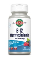 KAL B-12 Methylcobalamin Berry -- 1000 мкг -- 60 пастилок KAL