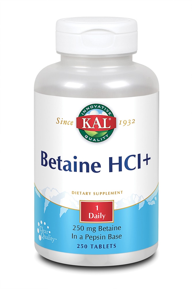 Бетаин гидрохлорид + -- 250 таблеток KAL