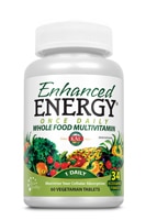 KAL Enhanced Energy® Цельнопищевые мультивитамины -- 60 вегетарианских таблеток KAL