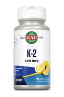 KAL K-2 ActivMelt™ Lemon — 500 мкг — 100 микротаблеток KAL