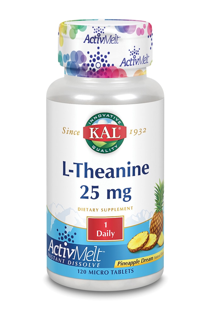 KAL L-теанин Ананасовая мечта — 25 мг — 120 микротаблеток KAL