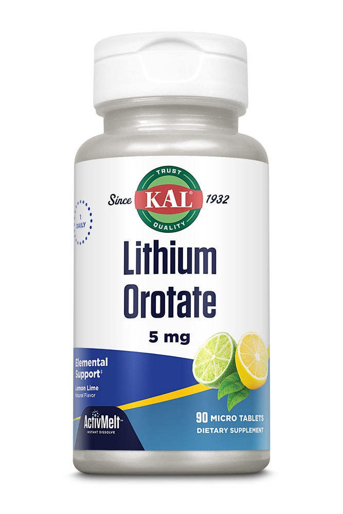 Оротат лития ActivMelt, лимон, лайм, 90 микротаблеток KAL