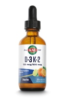 Витамин D3 K2 Dropins™ Натуральный цитрус - 5000МЕ/500 мкг - 59 мл - KAL KAL