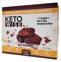 Keto Wise Fat Bombs Карамель в шоколаде - 7,9 унции Keto Wise