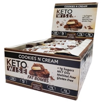 Keto Wise Fat Bombs Cookies N Cream — 34 г каждый / упаковка из 16 шт. Keto Wise