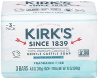 Нежное кастильское мыло Kirk's без запаха -- 3 бруска Kirk's
