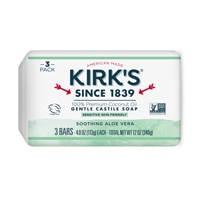 Gentle Castile Soap Aloe Vera -- 3 Bars Kirk's