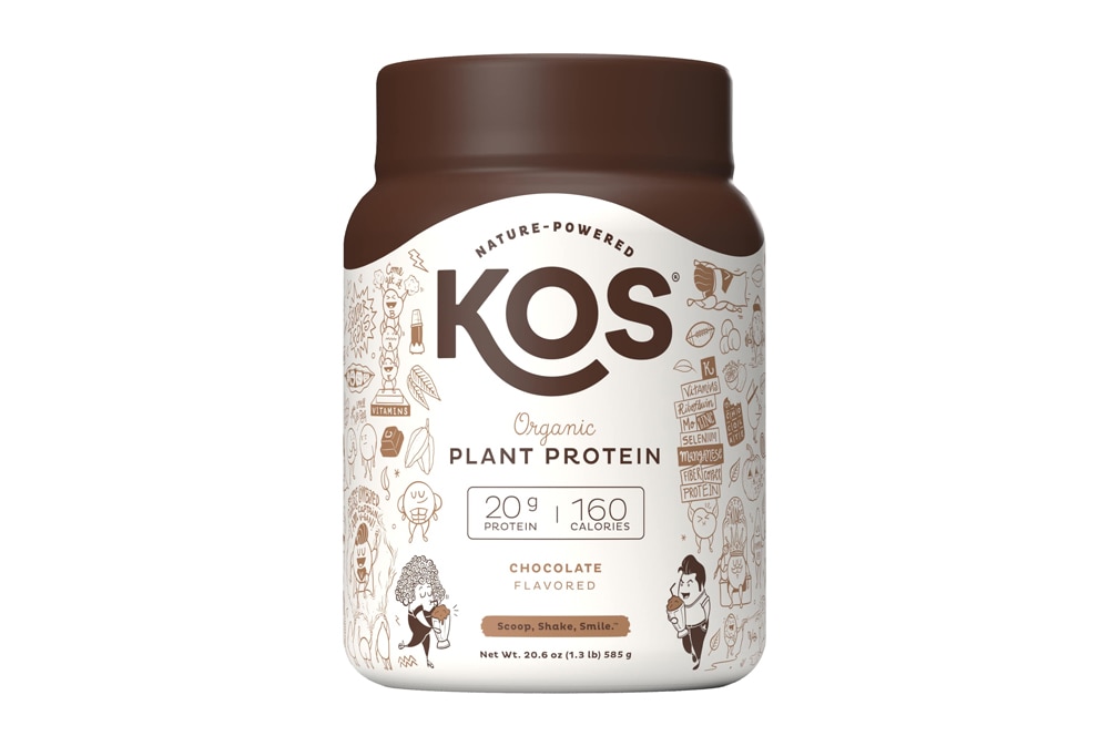 KOS Органический растительный протеиновый порошок в шоколаде -- 20,6 унции KOS