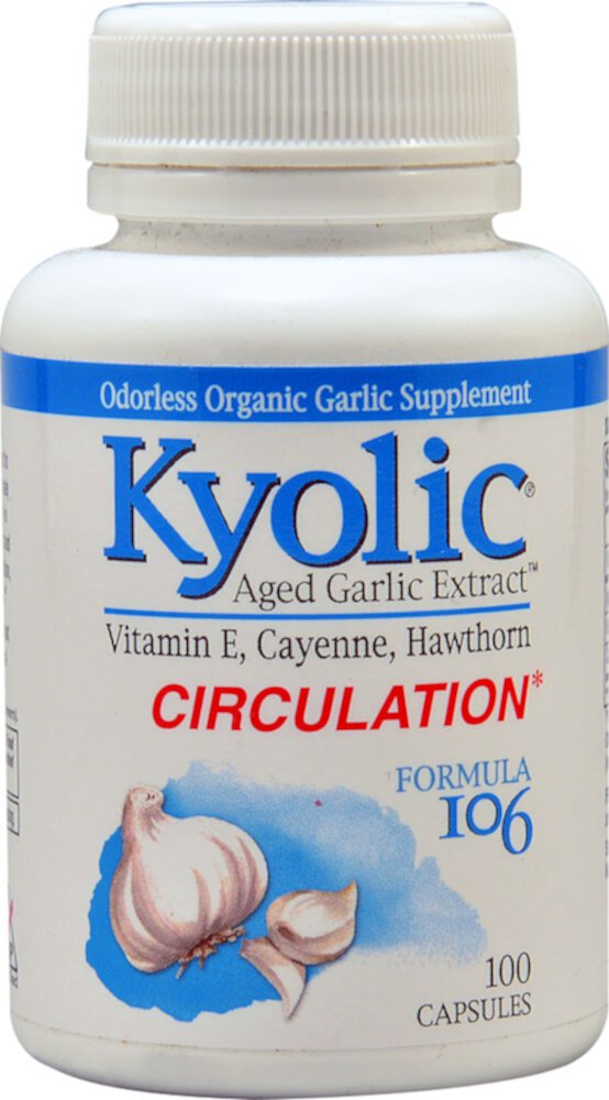 Aged Garlic Extract™ Circulation Formula 106 -- 100 Capsules (Капсулы) Kyolic