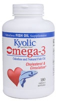Kyolic Aged Garlic Extract™ Omega 3 Холестерин и кровообращение -- 180 мягких таблеток Kyolic