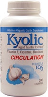 Aged Garlic Extract™ Circulation Formula 106 -- 200 Capsules (Капсулы) Kyolic