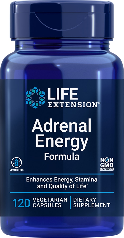 Формула энергии надпочечников - 120 вегетарианских капсул - Life Extension Life Extension