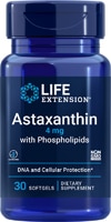 Life Extension Астаксантин с фосфолипидами — 4 мг — 30 мягких таблеток Life Extension