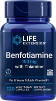 Бенфотиамин с тиамином - 100 мг - 120 вегетарианских капсул - Life Extension Life Extension