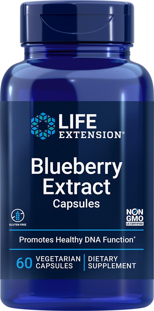 Blueberry Extract Capsules (Капсулы) -- 60 Vegetarian Capsules (Вегетарианские капсулы) Life Extension