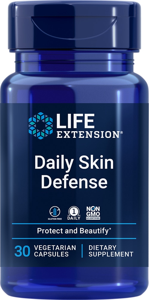Ежедневная защита кожи — 30 вегетарианских капсул Life Extension