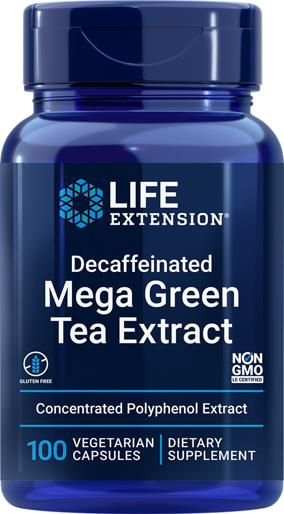 Life Extension Мегаэкстракт зеленого чая без кофеина -- 100 вегетарианских капсул Life Extension