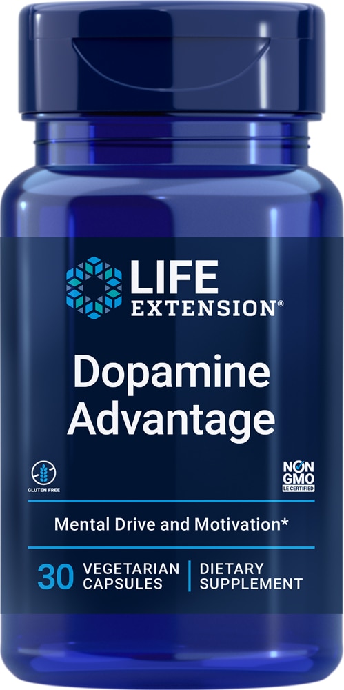 Преимущество допамина — 30 вегетарианских капсул Life Extension