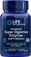 Life Extension Улучшенные пищеварительные ферменты с пробиотиками -- 60 вегетарианских капсул Life Extension