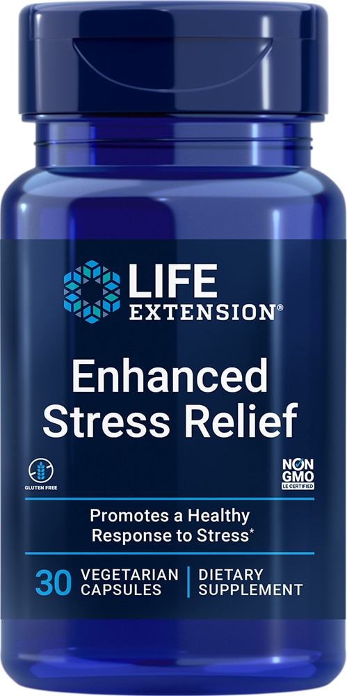 Enhanced Stress Relief -- 30 Vegetarian Capsules (Вегетарианские капсулы) Life Extension