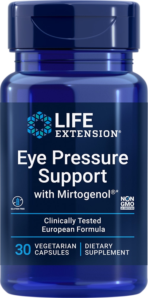 Поддержка глазного давления с Mirtogenol® - 30 вегетарианских капсул - Life Extension Life Extension