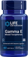 Смешанные токоферолы Life Extension Gamma E — 60 мягких желатиновых капсул Life Extension