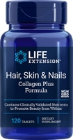Формула Коллаген Плюс для Волос, Кожи и Ногтей - 120 Таблеток Life Extension