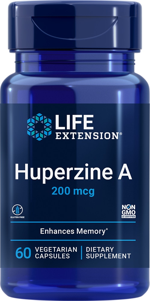 Huperzine A -- 200 mcg - 60 Vegetarian Capsules (Вегетарианские капсулы) Life Extension