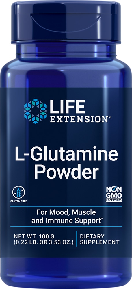 Порошок L-глютамина Life Extension — 3,53 унции Life Extension