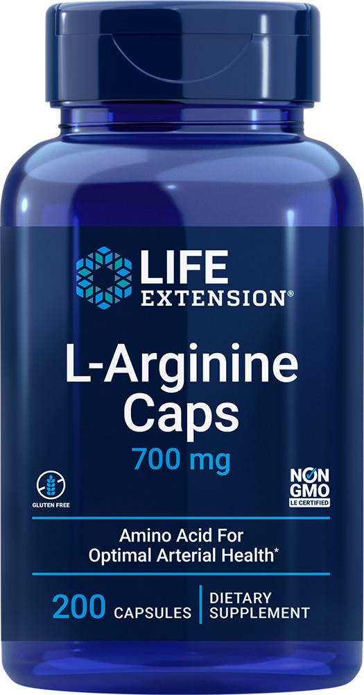 Life Extension Капсулы с L-аргинином — 700 мг — 200 вегетарианских капсул Life Extension