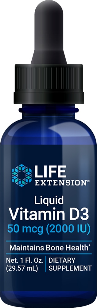 Жидкий витамин D3 - 2000 МЕ - 30 мл - Life Extension Life Extension