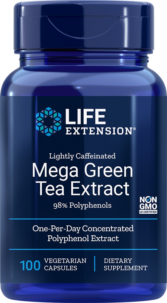 Life Extension Mega Экстракт зеленого чая – 100 вегетарианских капсул Life Extension