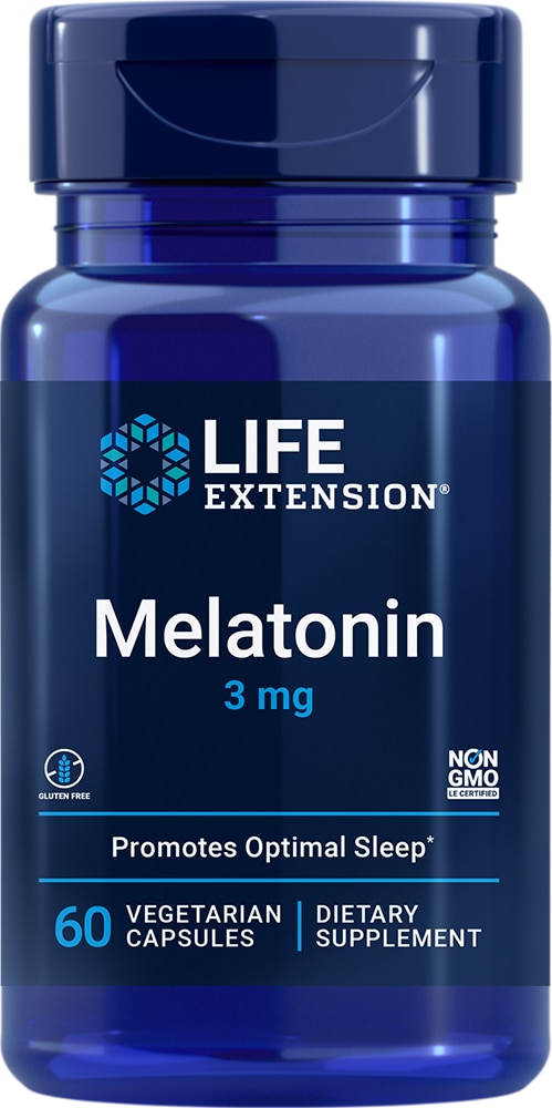Life Extension Мелатонин -- 3 мг -- 60 капсул Life Extension