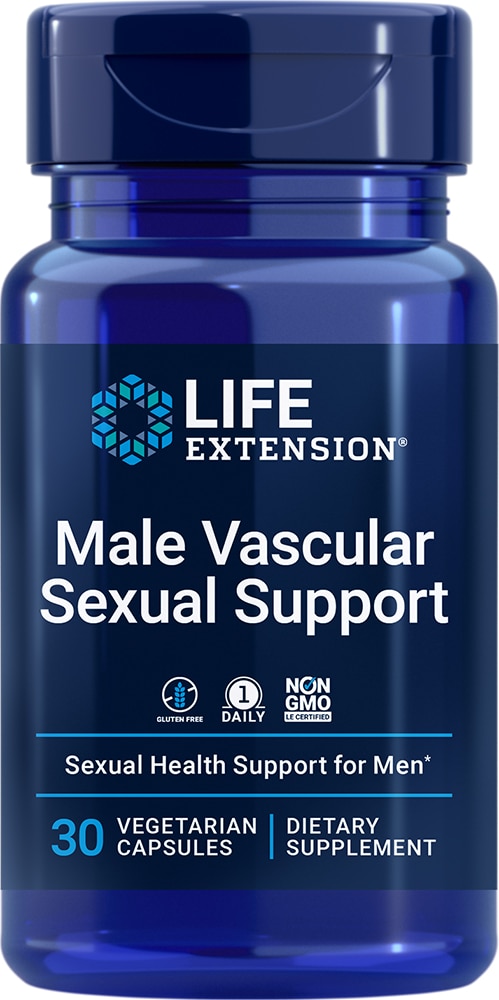 Male Vascular Sexual Support -- 30 Vegetarian Capsules (Вегетарианские капсулы) Life Extension