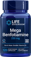 Мега Бенфотиамин — 250 мг — 120 вегетарианских капсул Life Extension