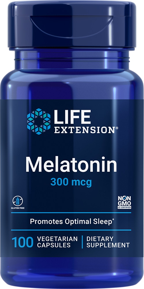 Life Extension Мелатонин -- 300 мкг -- 100 вегетарианских капсул Life Extension