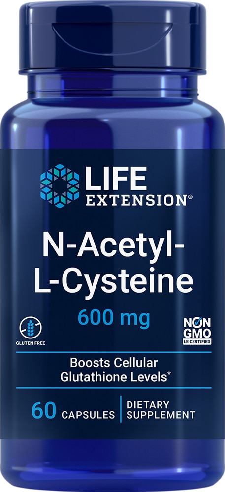 N-Acetyl-L-Cysteine - 600 мг - 60 растительных капсул - Life Extension Life Extension